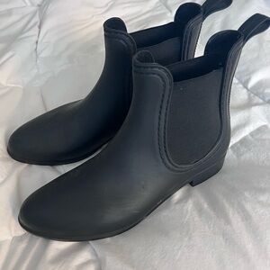 Jeffrey Campbell Black Ankle Booties with Elastic Panels